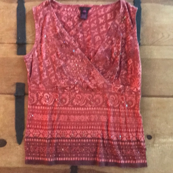 A|C Womens Size Small Pattern Tank Top - Picture 3 of 8